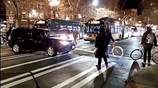 Driver Confronts Seattle Antifa For Blocking Traffic