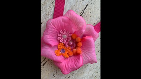Make a pink necklace with Recycled Materials | How to Make a Necklace | #shorts
