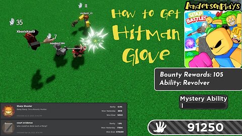 AndersonPlays Roblox [💰UPDATE] Slap Battles👏 - How To Get Hitman Glove + Hitman Showcase