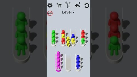 Crowd Sort Color Sort & Fill Gameplay Walkthrough Level 7 Chill Music Android #shorts