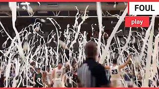 Video shows bizarre sporting tradition – throwing thousands of rolls of toilet paper