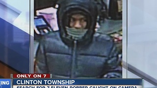 Search for 7-11 robber caught on video