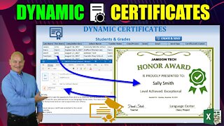 How To Create, Email & Print Dynamic Certificates From Any Excel Table
