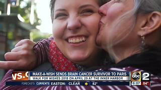 Make-a-wish sends brain cancer survivor to Paris
