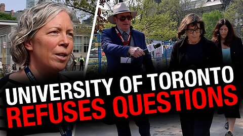 Woke U of T administrators RUN AWAY from questions about anti-Israel tent city