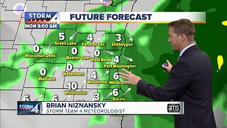 Foggy Monday with light showers
