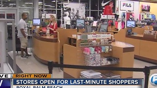 Stores open around the clock for last-minute shoppers