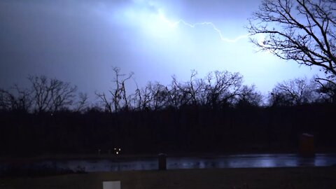 Lightning, Rumbling, a November Storm rolls thru...