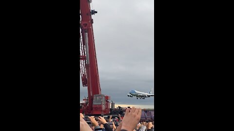 Air Force One lands in Michigan