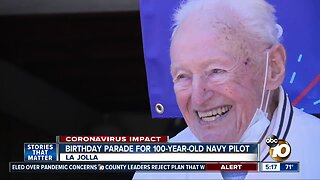 100 year old Navy pilot gets birthday parade