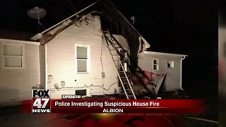 Albion police investigating 'suspicious' house fire