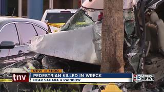 Pedestrian killed, driver injured in crash