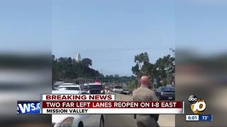 Two far left lanes reopen on Interstate 8 East