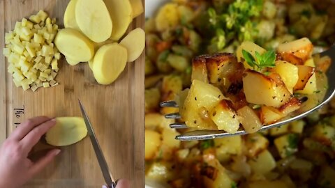 This is the best potato and onion skillet hash you will ever taste