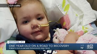 Young girl still on the road to recovery, a year after falling into a pool