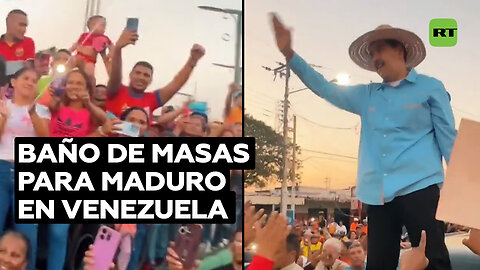 Nicolás Maduro se da un baño de masas en la ciudad venezolana de San Fernando
