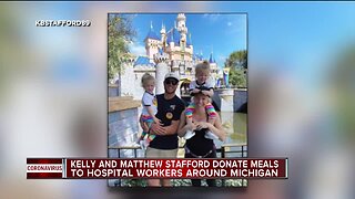 Kelly and Matthew Stafford donate meals to hospital workers, first responders