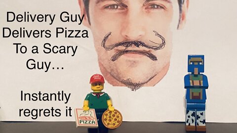 Delivery Guy Delivers Pizza to a Scary Guy... Instantly Regrets it...