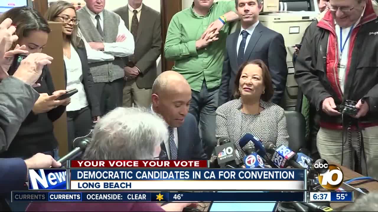 Democratic presidential candidates in SoCal for convention
