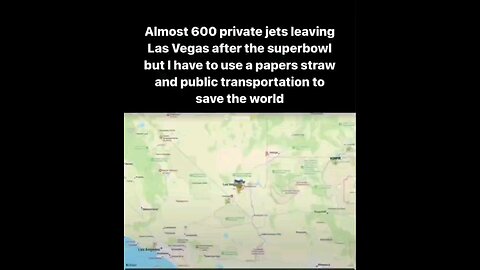 600 private jets leaving Las Vegas after the superbowl but I have to use paper straw save the world