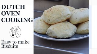 Home made biscuits in a dutch oven