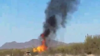 Hot air balloon catches fire in north Phoenix