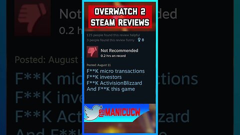 Hilarious Overwatch 2 Steam Reviews