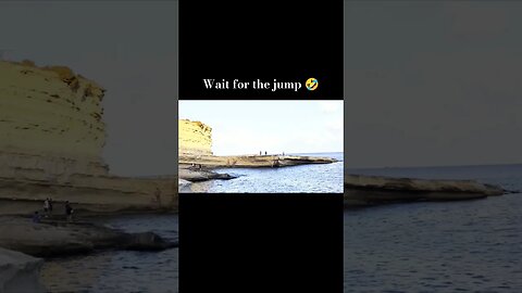 Find the jump in the video 🤣#cliff #malta #shorts