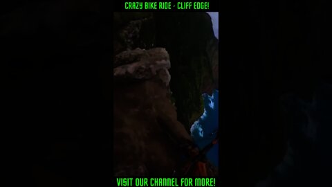 Crazy Mountain Bike Cliff Edge Ride! #Shorts #viral