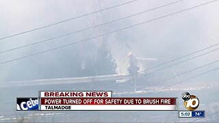 Talmadge brush fire forces power outage for 4,000 customers