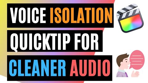 Voice Isolation in FCPX It's Magic! #shorts