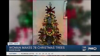 Woman makes 78 Christmas trees for nursing home residents
