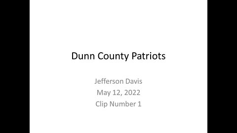 Jefferson Davis Wisconsin 2020 Election Video 1 of 5