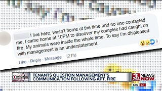 Tenants question management's apartment fire response
