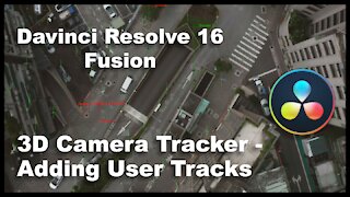 Davinci Resolve Fusion - 3D Camera Tracker Adding User Tracks