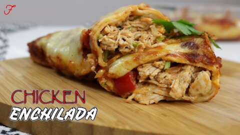 How To Make The Best Chicken Enchilada with Red Sauce