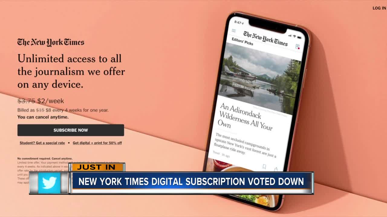 Citrus County Commission votes down New York Times digital subscription