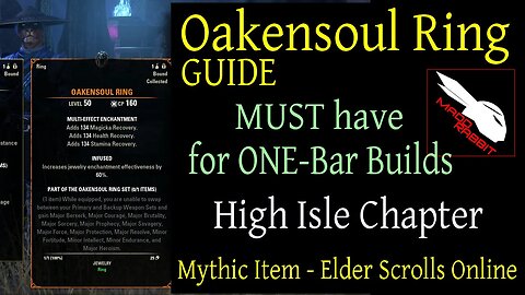 Oakensoul Ring Mythic Item Guide [Elder Scrolls Online] ESO