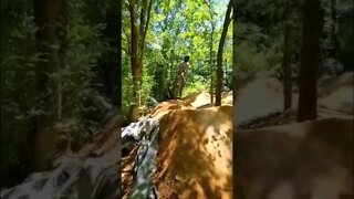 Hidden Camera catches BMX Racer jumping Dirt Jump Trails
