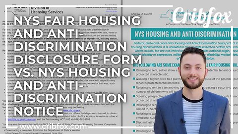 NYS Anti-Discrimination Disclosure FORM vs. NYS Housing and Anti-Discrimination NOTICE