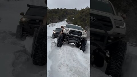 Insane Tacoma drags two trucks up a mountain! #marlincrawler #rclt #toyotatacoma