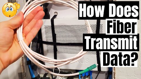 How does fiber transmit data & how does light carry data?