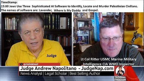 Lt Col Ritter: CIA was Extensively Involved in Murder of 144 and wounding 500 Russians in Crocus. Intel on Israeli Lavender AI Software used to murder folks in Gaza!