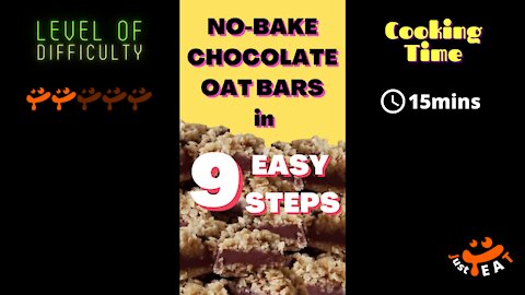No Bake Chocolate Oat Bars in 9 easy steps (options for dairy free & sugar free)
