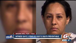 Witness says 2-year-old's death was preventable