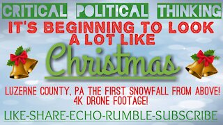 Merry Christmas! 1st Snowfall Drone Footage From Above Luzerne County PA A Holiday Special Release!