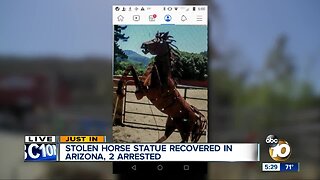 Deputies recover iconic horse statue