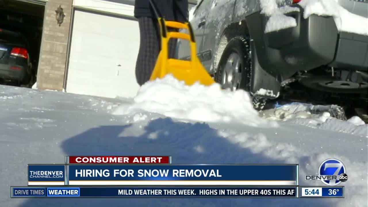 BBB alert for snow removal companies