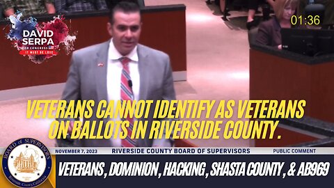 Hacking Dominion, Shasta County, AB969, and fixing elections in Riverside County