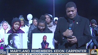 Maryland remembers Keion Carpenter at vigil